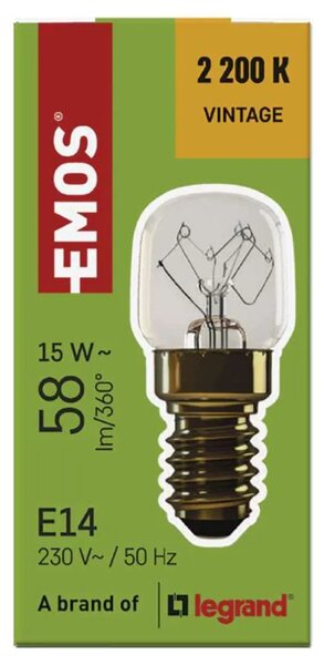 Žárovka do trouby Z6915 E14, 15W, teplá bílá