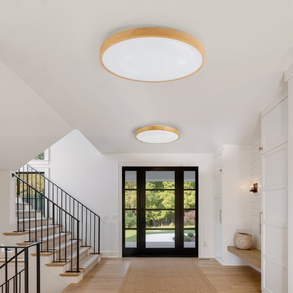 Brilagi-LED Stmívat. svítidlo GLASS POOL DOUBLE LED/80W/230V 60 cm dek. dřeva+DO