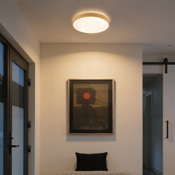 Brilagi-LED Stmívat. svítidlo GLASS POOL DOUBLE LED/48W/230V 40 cm dek. dřeva+DO