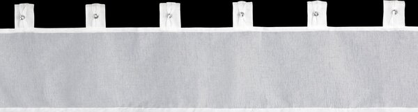 KRÁTKÁ ZÁCLONA NA POUTKÁCH SEVILLA 150X30 CM BÍLÁ