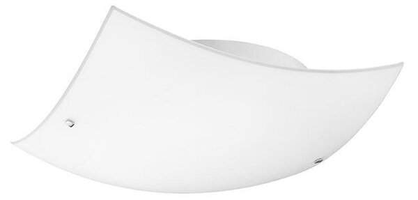 Nova Luce Stropní svítidlo QUALE matné bílé sklo chromovaný kov E27 1x12W