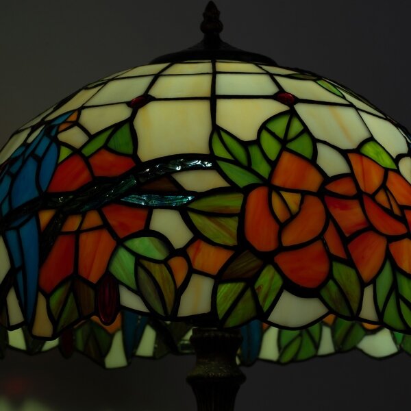 Brilagi - Tiffany vitrážová stolní lampa JUNGLE 2xE27/60W/230V