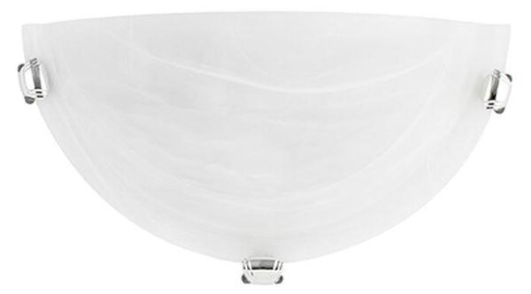 Nova Luce Nástěnné svítidlo GIORNO bílá;opálové sklo chromovaný kov E27 1x12W