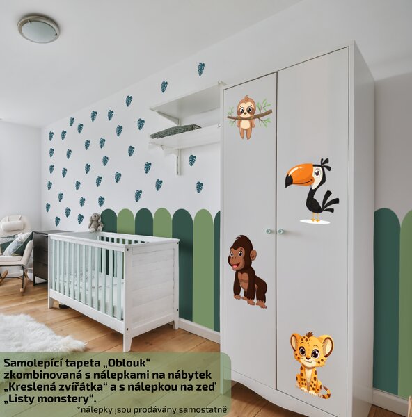 PIPPER. Textilní nálepka na nábytek "Kreslená zvířátka"