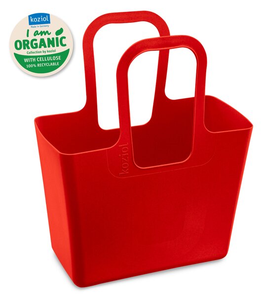 TASCHE taška XL plážová, stojan na časopisy a noviny, dřevo Organic červená KOZIOL (barva-organic červená)