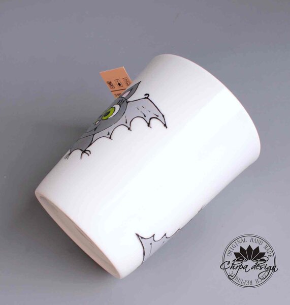 Porcelánový hrnek - Netopýrci