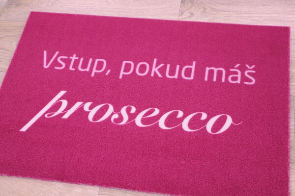 Mercury Flooring, Rohožka Vstup pokud máš Prosecco 40x60 cm, 40x60, růžová