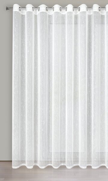 ZÁCLONA NA KROUŽCÍCH KELLY 300 CM X 250 CM CM BÍLÁ