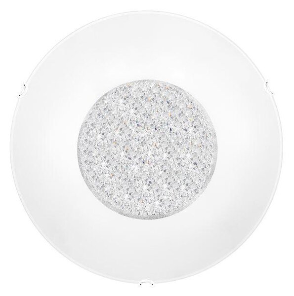 Nova Luce Stropní svítidlo ERA bílé sklo a křišťál chromovaný kov E27 2x12W