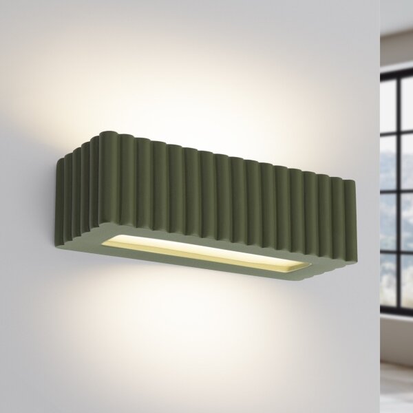 Sollux SL.1888 - Nástěnné svítidlo RIGATA 1xE27/15W/230V keramika/zelená