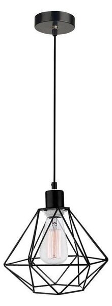 Nova Luce Závěsné svítidlo PIETRA matný černý kov E27 1x12W