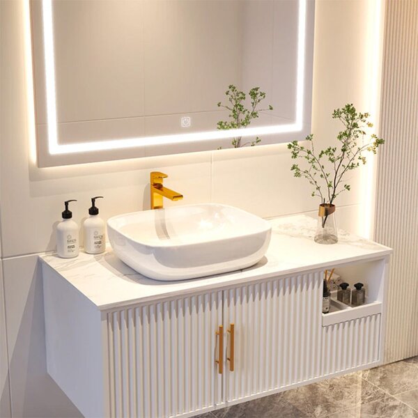 Tutumi Obdelníkové zrcadlo 80x60 cm s regulovatelným LED osvětlením HOM-02829