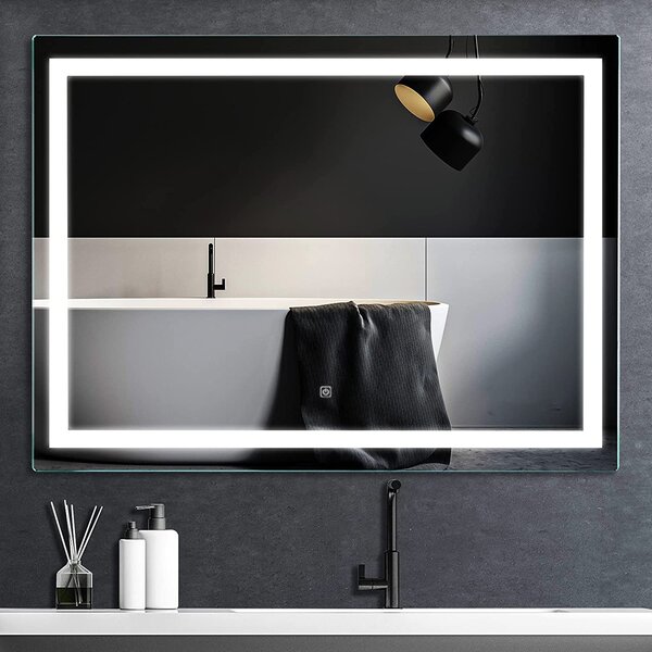 Tutumi Obdelníkové zrcadlo 80x60 cm s regulovatelným LED osvětlením HOM-02829