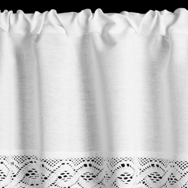 KRÁTKÁ ZÁCLONA NA PÁSCE VINCE 150X30 CM BÍLÁ