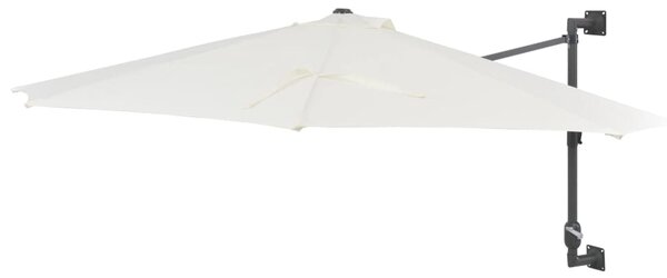Nástěnný slunečník s kovovou tyčí - 300 cm | bílý