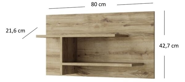 Polička 80 cm Deloris (dub navarra). Akce -31%