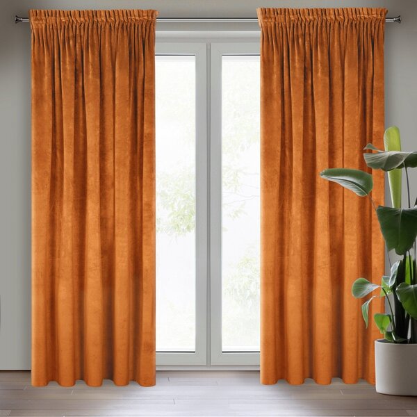 ZATEMŇOVACÍ ZÁVĚS NA PÁSCE VILLA 140X270 CM ORANŽOVÁ