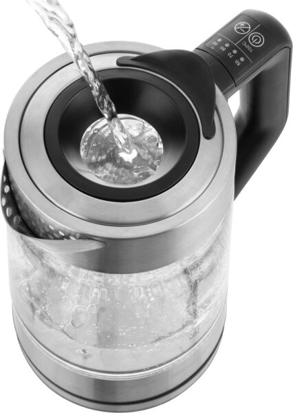 Sencor - Rychlovarná konvice s termoregulací 1,7 l 2200W/230V matný chrom/černá