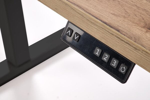 HALMAR Výškově nastavitelný stůl B54 120 cm dub artisan/černý