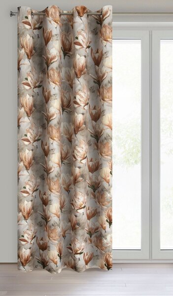 ZATEMŇOVACÍ ZÁVĚS NA KROUŽCÍCH LARI 140X250 CM VZOROVANÁ