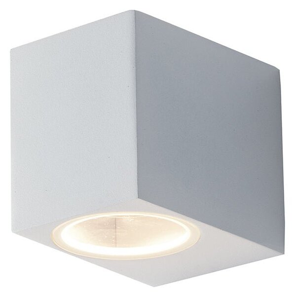 FAN I-QUBO-AP1 BCO Venkovní nástěnné svítidlo Qubo bílé, 1xGU10, IP54, 9,3 x 8 x 6,7 cm - FANEUROPE