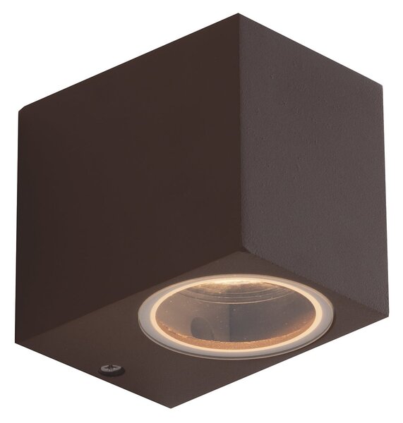 FAN I-QUBO-AP1 BRO Venkovní nástěnné svítidlo Qubo kortenové, 1xGU10, IP54, 9,3 x 8 x 6,7 cm - FANEUROPE