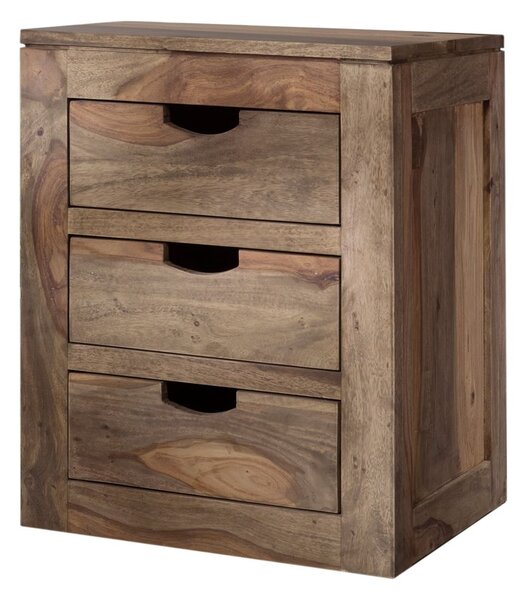 GREY WOOD Kontejner na kolečkách 60x45 cm, masivní indický palisandr
