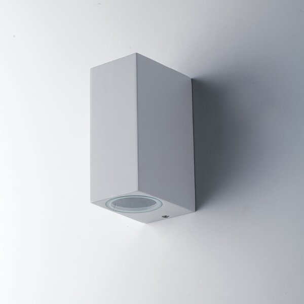 FAN I-QUBO-AP2 BCO Venkovní nástěnné svítidlo Qubo bílé, 2xGU10, IP54, 15,1 x 9,3 x 6,7 cm - FANEUROPE