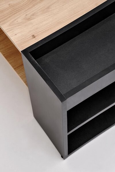 HALMAR Konferenční stolek MURCIA 100 cm dub artisan/černý