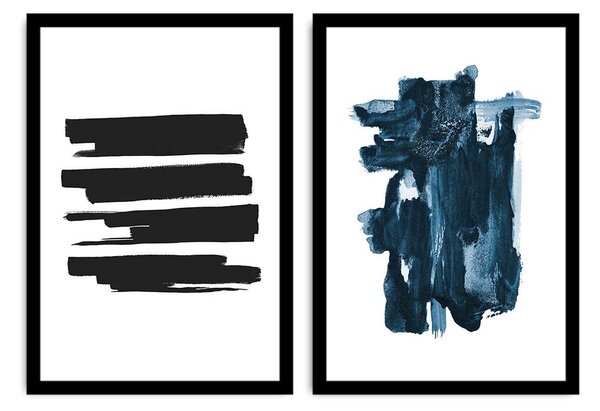 ASIR Obraz na MDF s rámem 2ks NEIDENTIFIKOVATELNÉ OBRAZCE 36 x 51 cm