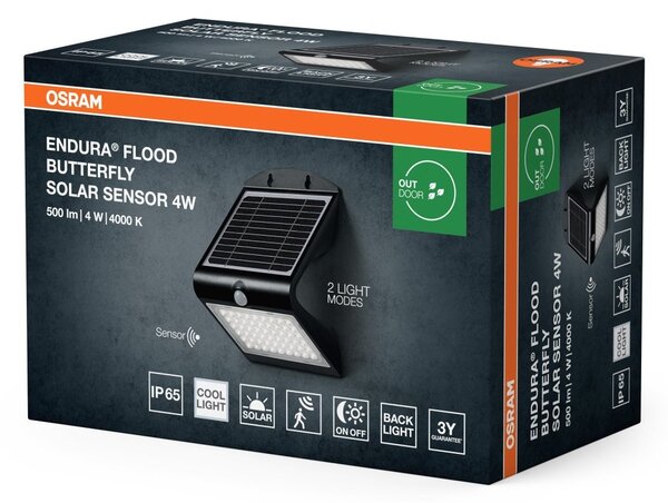 Solární Reflektor ENDURA Butterfly Sensor 4W, Studená Bílá