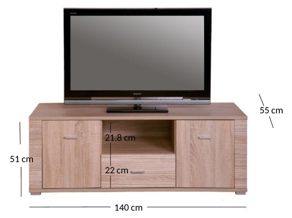 TV stolek/skříňka Gwenn 2D1S (dub sonoma). Akce -23%