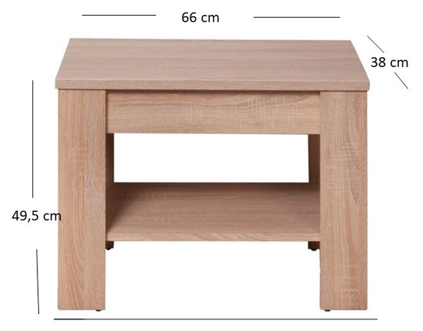 Konferenční stolek Gwenn 70 (dub sonoma)