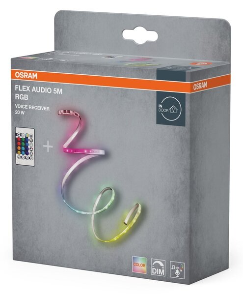 LED pásek flexibilní Audio Voice Receiver 5M RGB Dálkový ovladač, RGB
