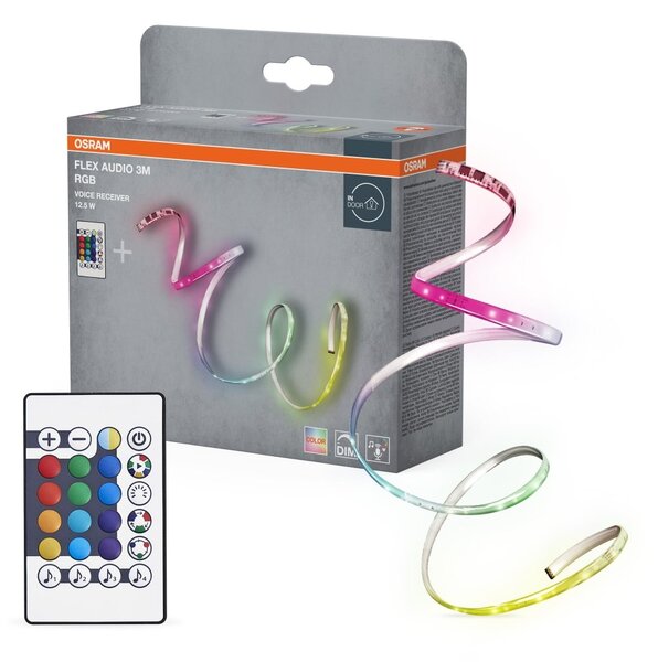 LED pásek flexibilní Audio Voice Receiver 3M RGB Dálkový ovladač, RGB