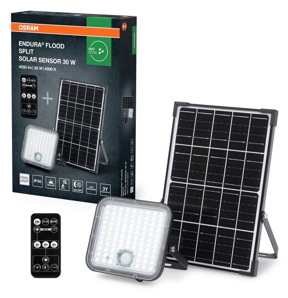 Solární venkovní reflektor ENDURA 30 W, studená bílá