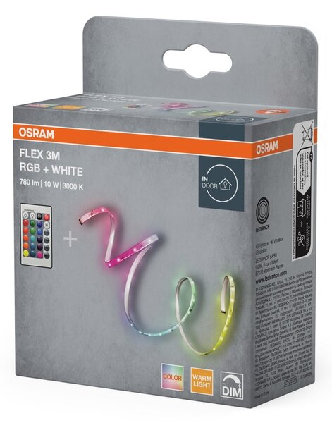 LED pásek flexibilní 3M RGB Dálkový ovladač, Teplá Bílá