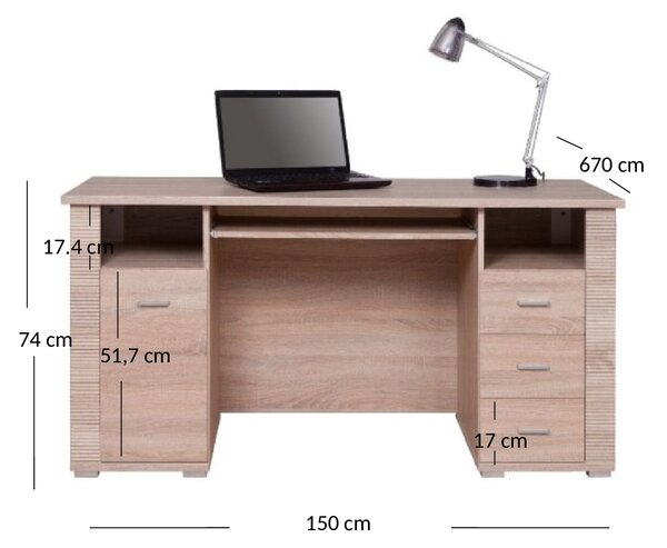 PC stolek Gwenn 1D3S (dub sonoma). Akce -22%