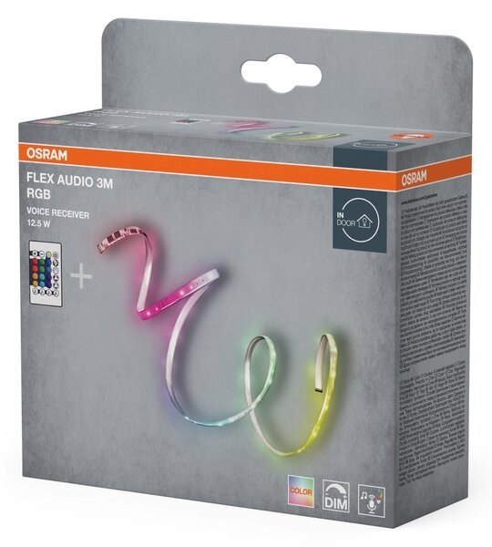 LED pásek flexibilní Audio Voice Receiver 3M RGB Dálkový ovladač, RGB