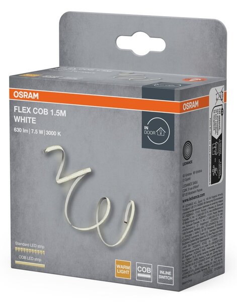 LED pásek flexibilní COB 1.5M, Teplá Bílá