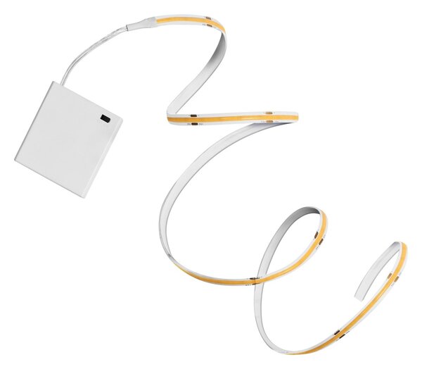 LED pásek COB na baterie 2m, Teplá Bílá