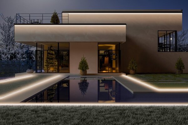 LED pásek COB IP44 5m, Teplá Bílá