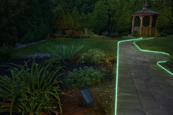 LED pásek Venkovní Solární 3m RGB IP44 s dálkovým ovládáním