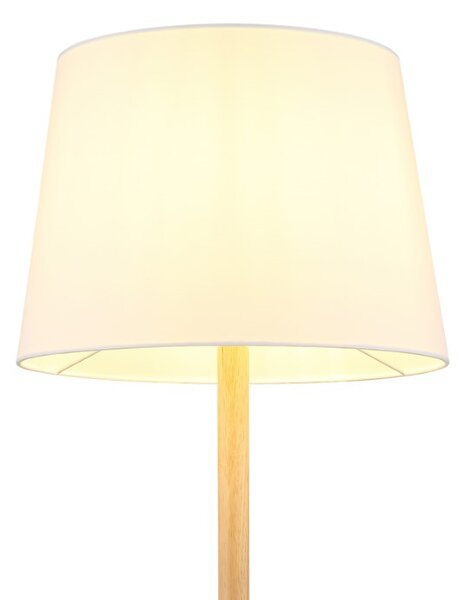 GLOBO 40100146 JORIS stojací lampa V1510mm 1xE27 imitace dřeva, bílá