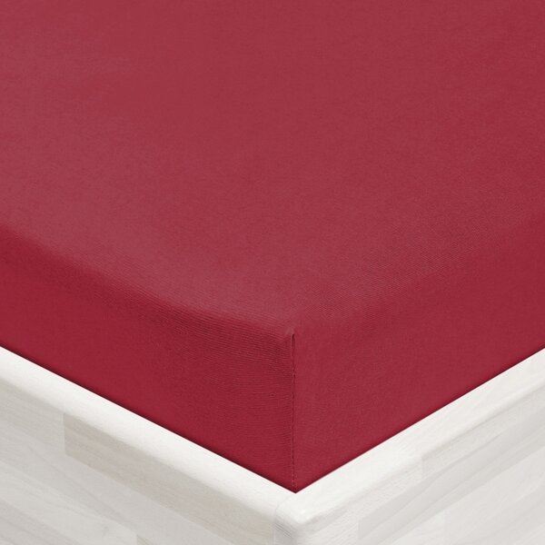 Dětské jersey napínací prostěradlo do postýlky JR-010 Vínové 60 x 120 x 10 cm - do postýlky