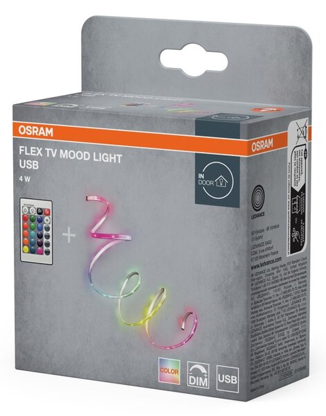 LED pásek, TV Mood Light 1.5m RGB s dálkovým ovládáním, USB