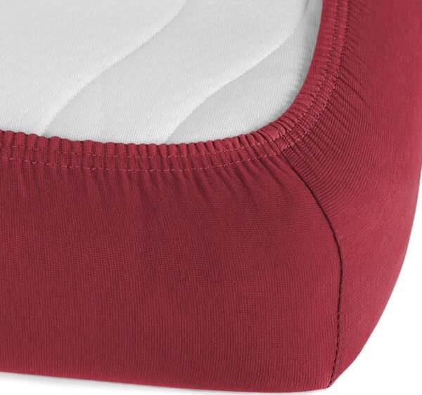 Dětské jersey napínací prostěradlo do postýlky JR-010 Vínové 60 x 120 x 10 cm - do postýlky