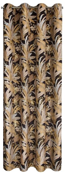 ZATEMŇOVACÍ ZÁVĚS NA KROUŽCÍCH ADEL 140X250 CM VZOROVANÁ