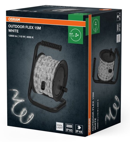 LED pásek Venkovní Flex 15m IP65, Studená Bílá Rozšiřitelný, Robustní