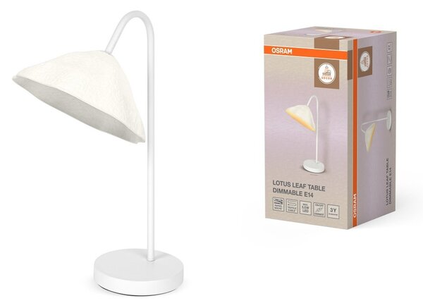 Stolní lampa Decor Lotus Leaf E14 stmívatelná, Bílá